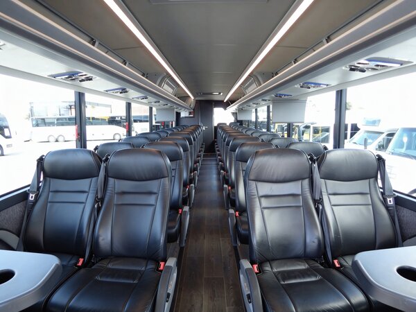 54 passenger charter bus inside
