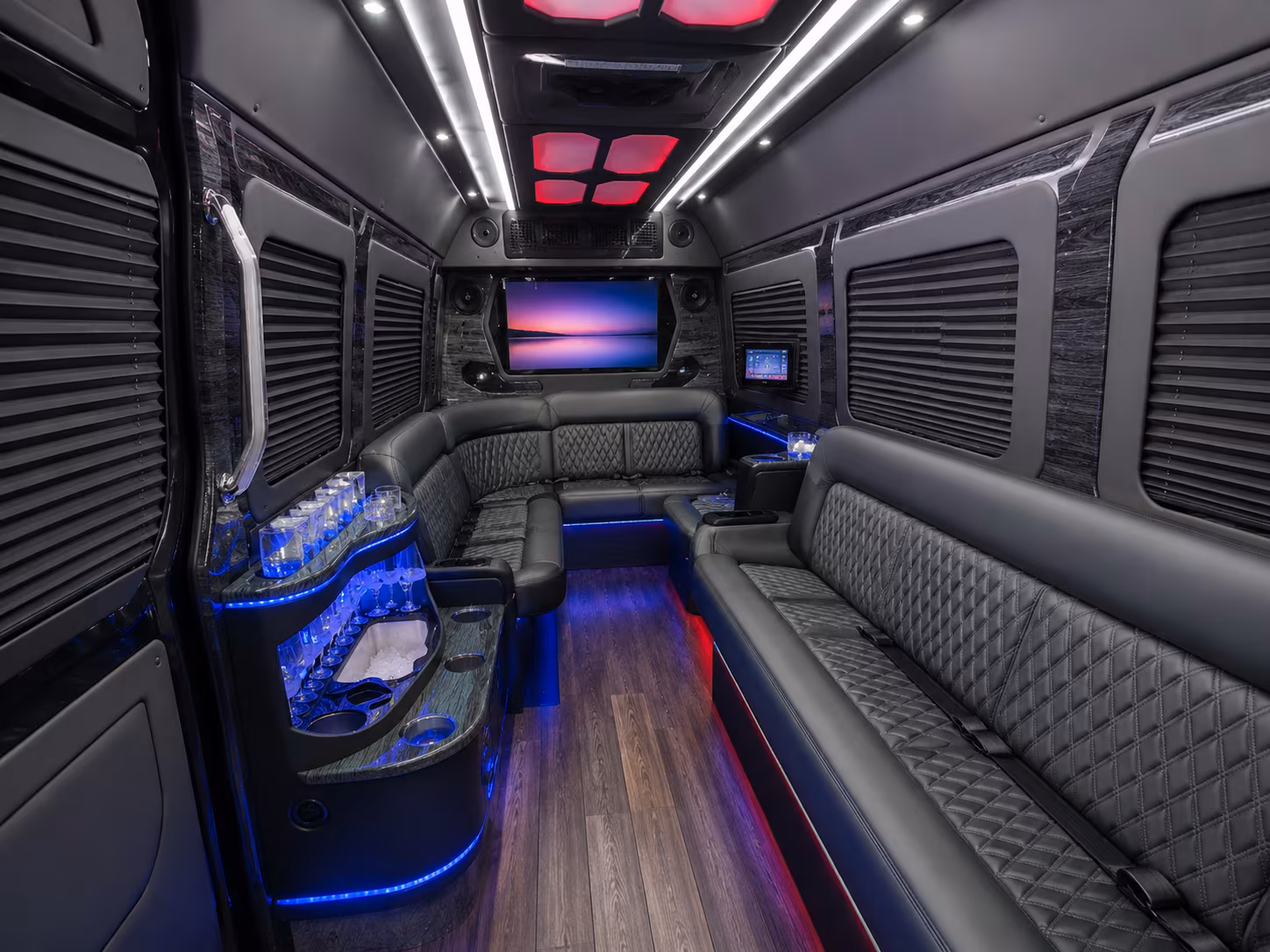 lakeland 40 passenger party bus interior