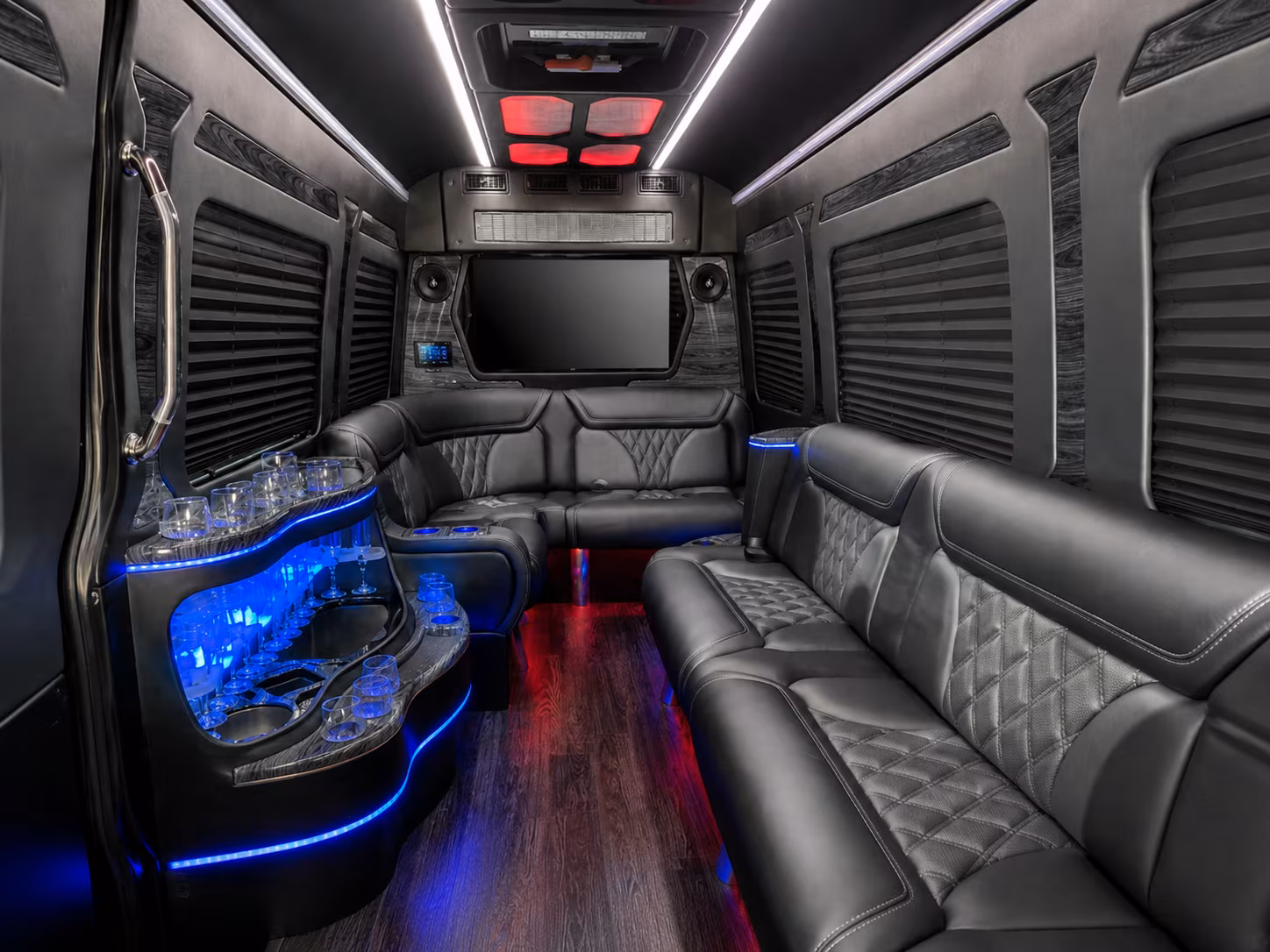 lakeland 50 passenger party bus inside