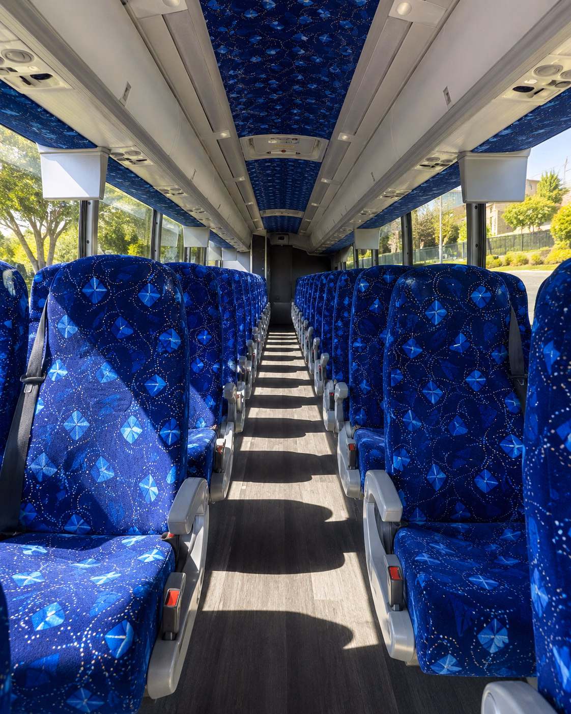 lakeland charter bus rental interior